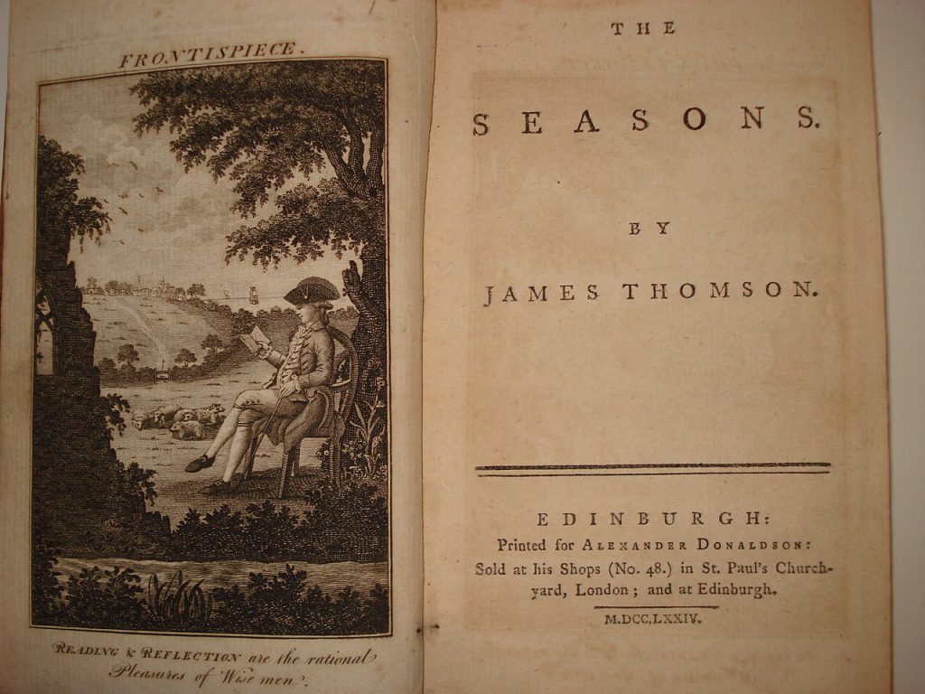 Frontispiece of The Seasons by James Thomson